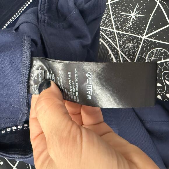 By Anthropologie Pants Women’s Size 4 Bryson  
Tapered Navy Blue Button Front - Picture 4 of 7